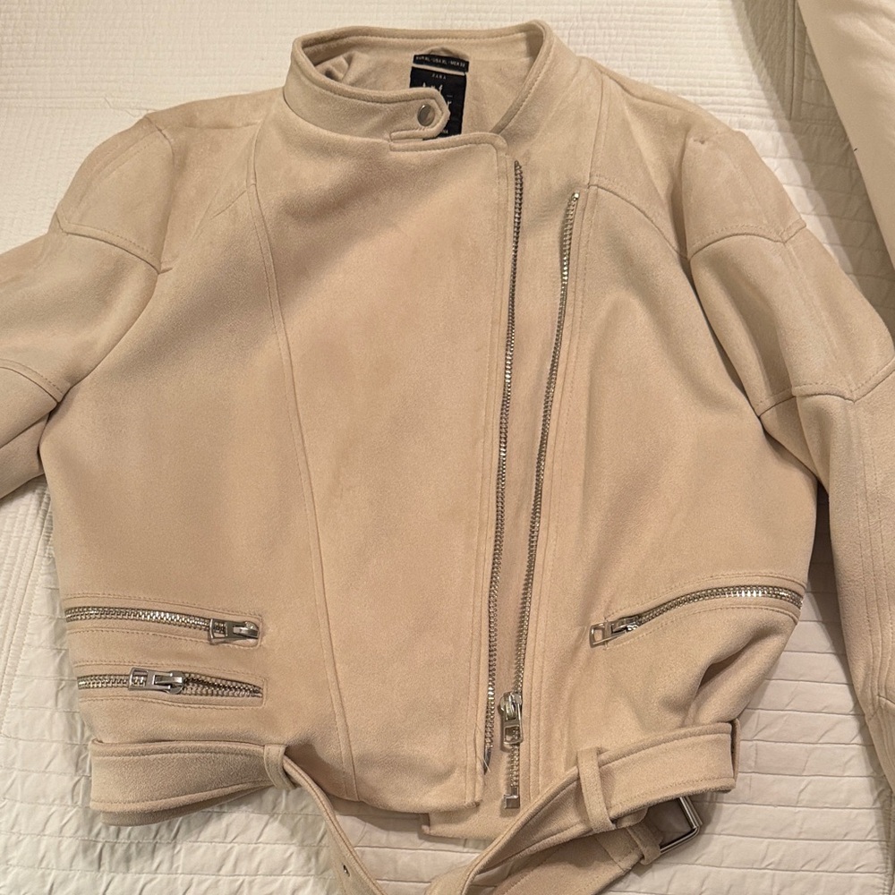 Zara Tan Bomber Jacket